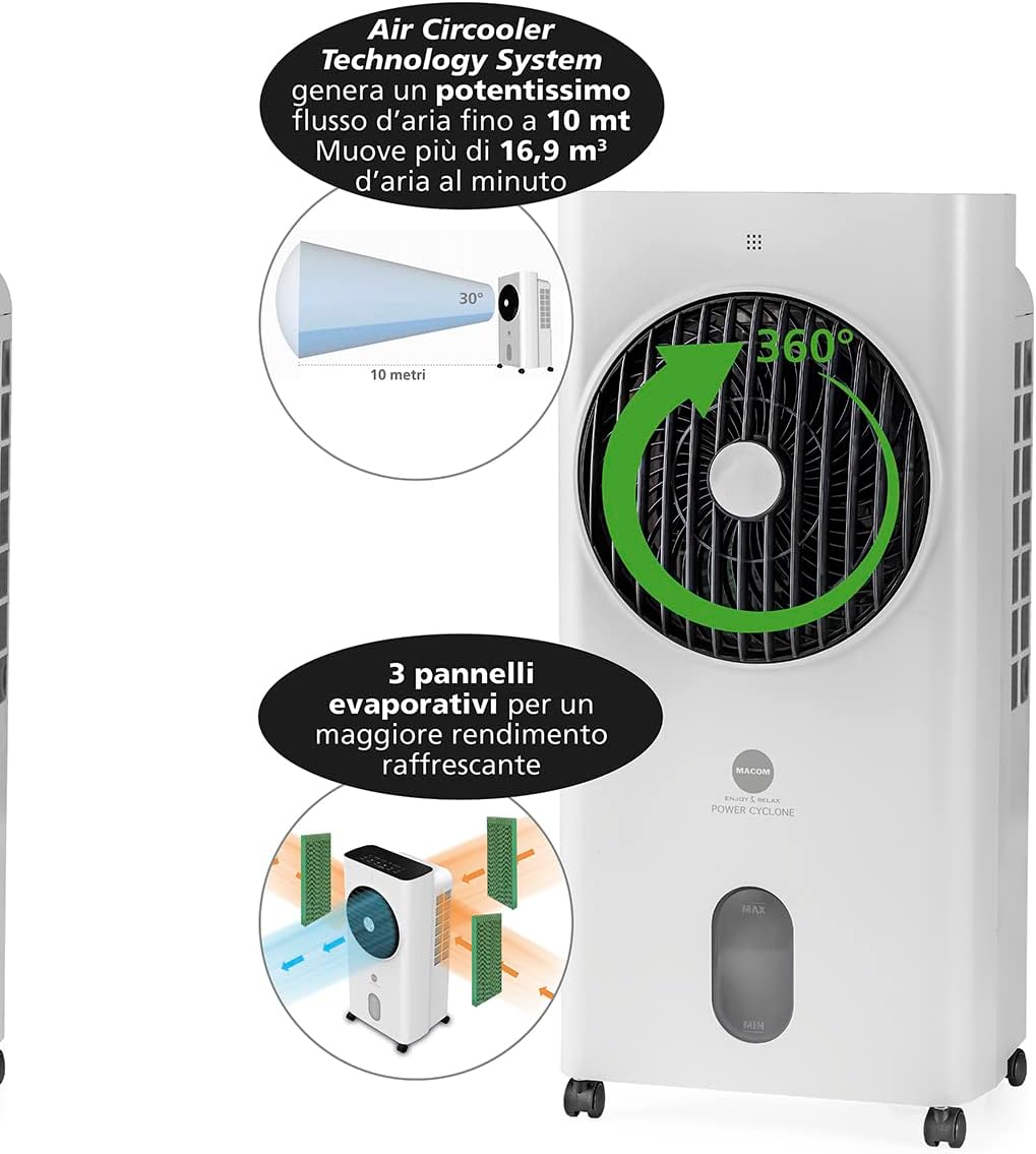 MACOM Enjoy & Relax 987 Power Cyclone Draagbare verdampingsluchtkoeler