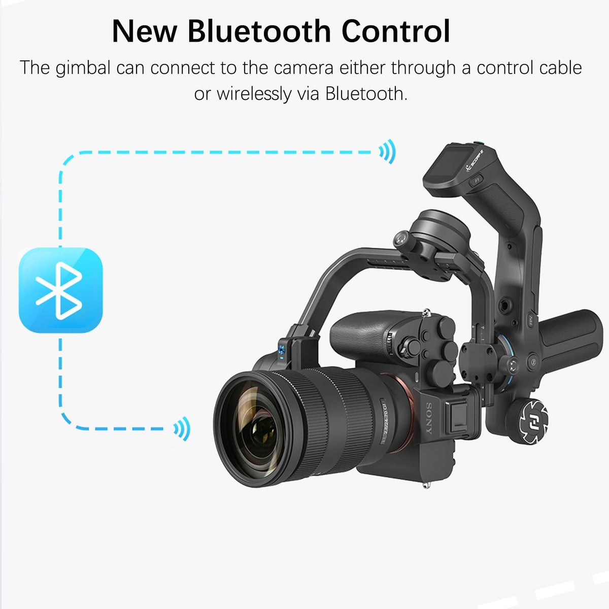 FeiyuTech SCORP-2 Kit camerastabilisator, geïntegreerde AI-tracker, 3-assige gimbal voor spiegelloze Sony/Canon/Nikon/Fujifilm- en DSLR-camera's, upgrade-joystick en touchscreen, 15 kg laadvermogen