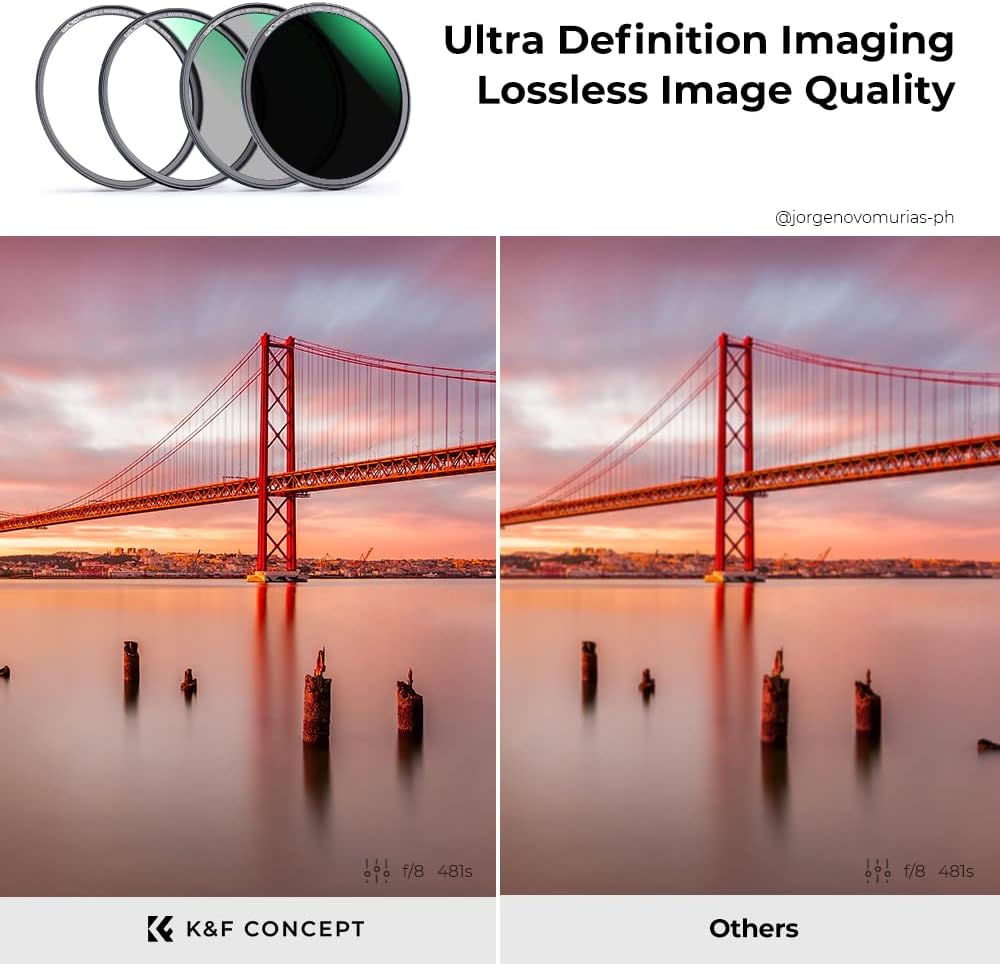 K&F CONCEPT 72mm Magnetisch Lensfilterset - UV CPL ND1000 Magnetische Adapterring Optisch Glas Camera Filter Pouch Quick Swap Systeem (Nano-X Serie)