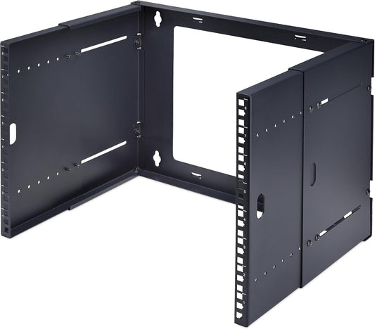 8U wandmonteerbaar serverrack – 19 inch rack – netwerkrek – serverrek – open frame rack – Verstelbare diepte 24,5 tot 39,7 cm – Draagvermogen tot 40 kg