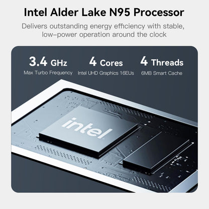 Beelink ME Mini PC, Desktop NAS, Intel Alder Lake N95 (4C/4T, up to 3.4GHz), 12GB LPDDR5, 1TB M.2 SSD, Mini Computer, 6 M.2 SSD Slots, WiFi 6, Bluetooth 5.2, Dual LAN 2.5G - QUORE