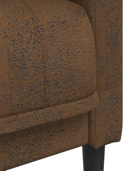 VidaXL Three Seater Sofa Fabric Brown - 3-Seat Sofa With Relax Function - QUORE