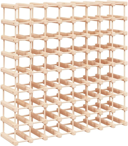 vidaXL Wine rack for 72 bottles 90.5x23x90.5 cm solid pine wood