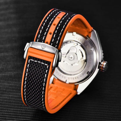 Pagani Design Herenhorloge Automatisch Horloge NH35 Mechanisch Uurwerk Roestvrij Staal 100M Waterdicht Sport Duikhorloge Saffierglas Rubberen Band Modemerk Elegant Herenhorloge