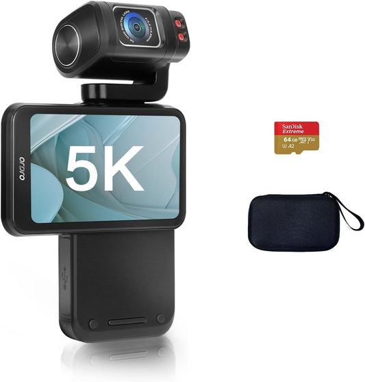 ORDRO M3 draagbare videocamera, 5 K/30 fps vlogging-camera-camcorder met 3,5 inch draaibaar touchscreen voor YouTube TikTok Video Vlog