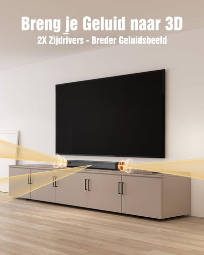5.1 Dolby Atmos Soundbar – Surround Sound Systeem – Home Theater Speaker – Wireless Subwoofer – TV Geluidssysteem – Draadloze 6,5 Inch Subwoofer – Brede Geluidsweergave – Kristalheldere Dialogen