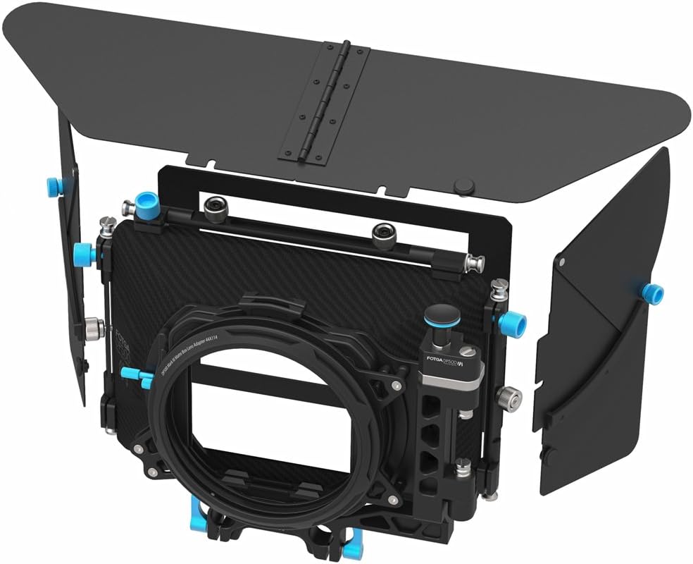 Fotga Verbeterde DP500 Mark III Professionele DSLR Swing-away Matte Box Kit met zonneschermen voor 15mm Rods Rig-systeem Fit voor alle DSLR videocamera's als Blackmagic BMCC BMPCC Canon 5D MarkII