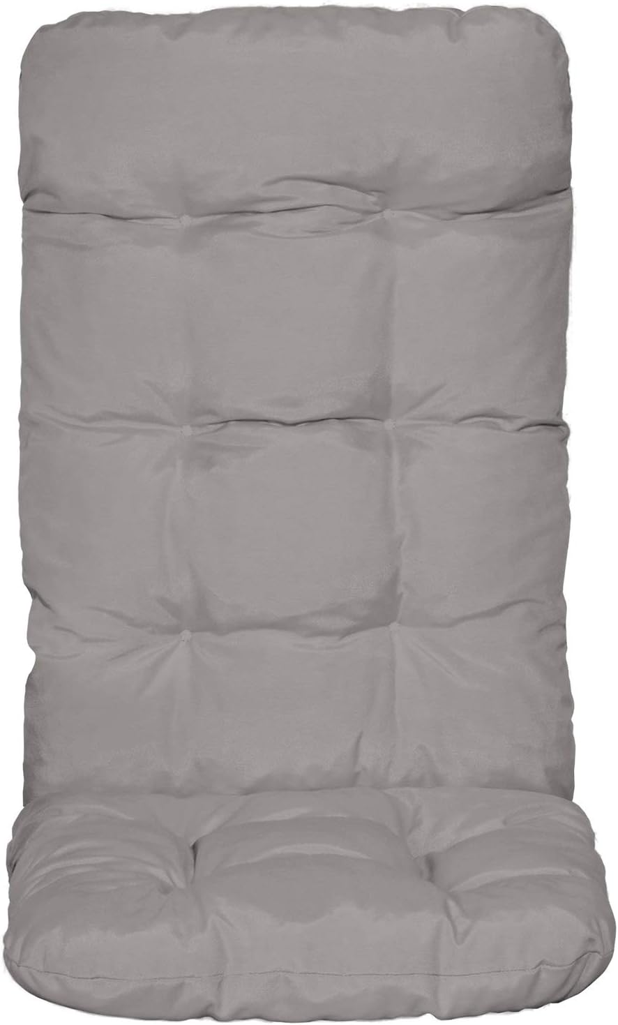 Beautissu Tuinkussen Set van 4 120x50x8cm Flair HL Zitkussen Hoge Rug Kussen Tuin Meubelen Kussen voor Tuinstoelen Rugkussen Lichtgrijs