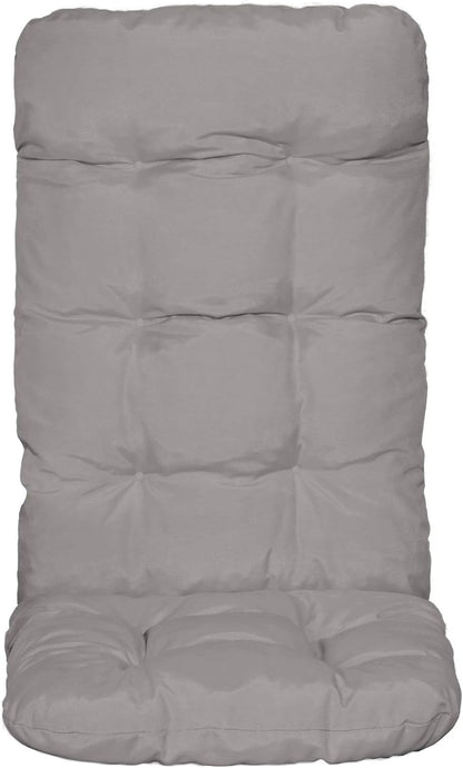 Beautissu Tuinkussen Set van 4 120x50x8cm Flair HL Zitkussen Hoge Rug Kussen Tuin Meubelen Kussen voor Tuinstoelen Rugkussen Lichtgrijs