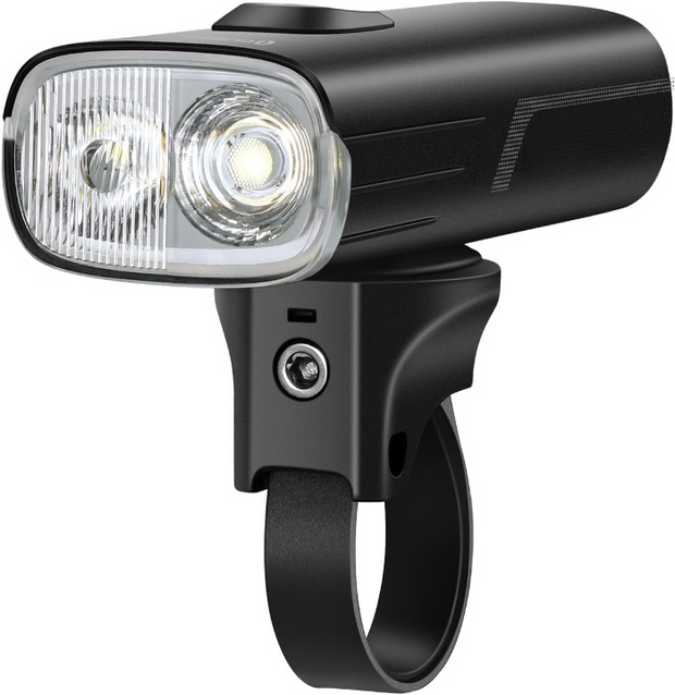 Fietslamp - Fietslicht - Dual Fietsverlichting - Draadloze Fietskoplamp - 2000Lm - 170m Lichtsterkte - LED - IPX6 Waterdichte - met Spotlight Intelligente - Lichtsensor - Schoksensor - Type-C Opladen - 6700 mAh - 4.9 x 3.2 x 9.9 cm - Zwart