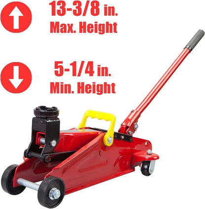 BIG RED Torin Hydraulische trolley vloerkrik, combo met 2 krikstandaards, 2 ton capaciteit (T82001)