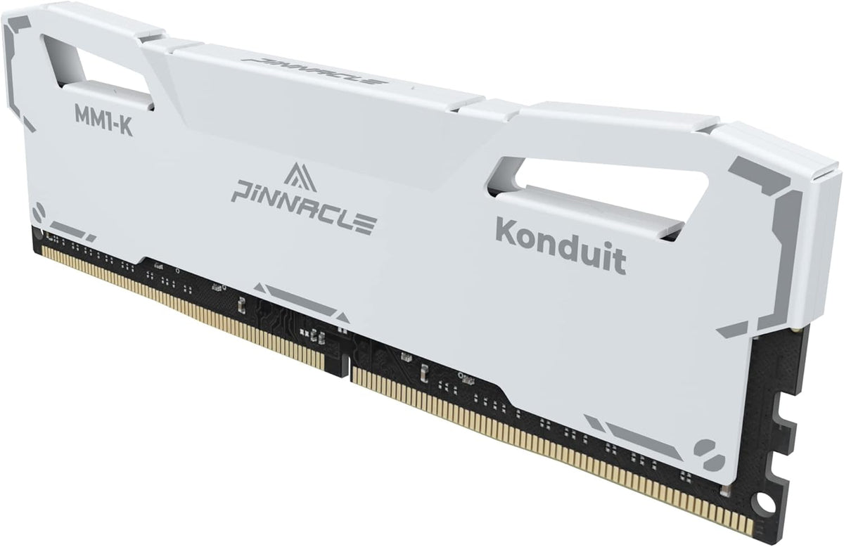 Timetec Pinnacle Konduit DDR4 3200MHz PC4-25600 CL16-18-18-38 XMP2.0 Overklokken 1.35V Compatibel voor AMD en Intel Desktop Gaming PC Memory Module RAM - Wit (16GB Kit(2x8GB) 3200MHz)