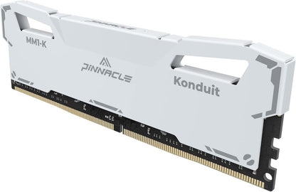 Timetec Pinnacle Konduit DDR4 3200MHz PC4-25600 CL16-18-18-38 XMP2.0 Overklokken 1.35V Compatibel voor AMD en Intel Desktop Gaming PC Memory Module RAM - Wit (16GB Kit(2x8GB) 3200MHz)