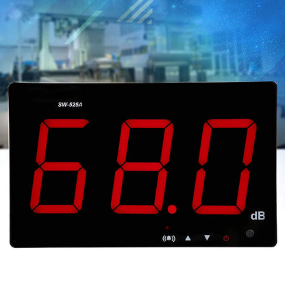 Geluidsniveaumeter, SW-525A wandmontage LCD-scherm digitale geluidsniveaumeter USB 30-130dB
