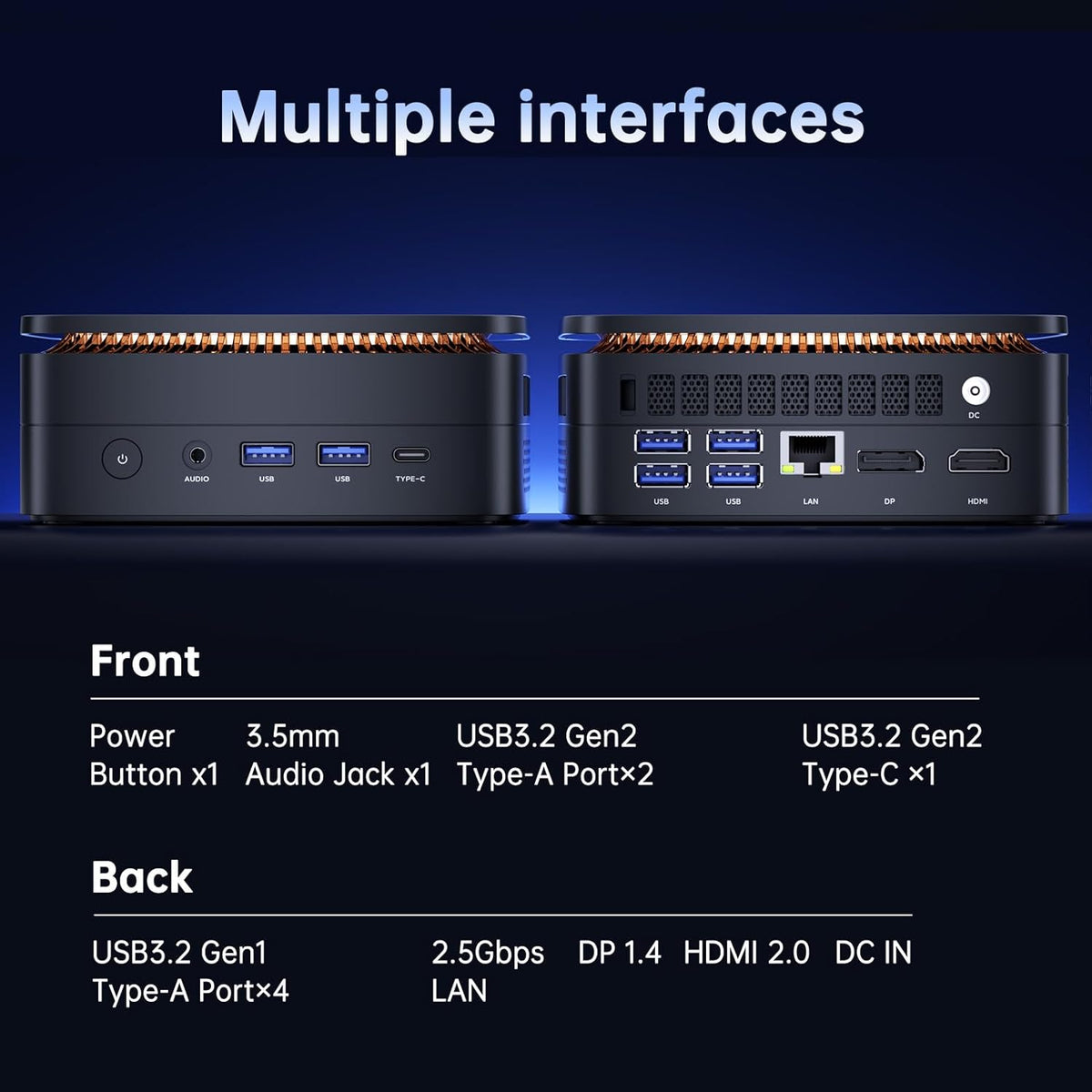 Mini PC – Mini Computer – Compact PC – Kleine Desktop – Windows PC – AMD Ryzen 4300U 3,7 GHz – 16GB RAM 512GB SSD – Dual 4K Schermondersteuning – VESA-Montage