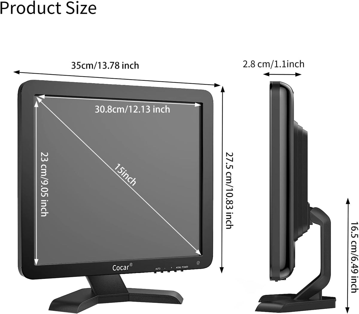 12/15/17/19 inch 4:3 HD CCTV LCD-veiligheidsscherm met VGA HDMI AV BNC. 19 Zoll