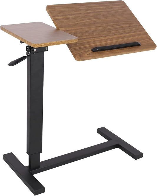 FATIVO Onderhoudshulp, bedtafel, computertafel, in hoogte verstelbaar, draaibaar, met wieltjes, 75,5 x 40 cm