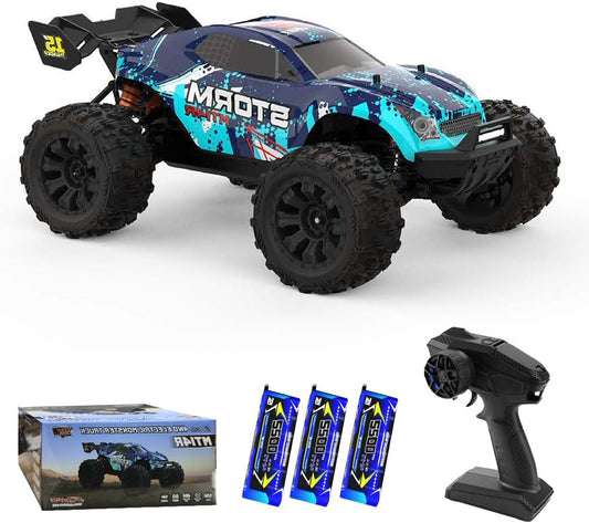 1/14 RC Off-Road Race Buggy – Afstandsbeduurbare Auto – RC Truck – Raceauto – Driftwagen – Groen – 3 Batterijen – 4WD Aandrijving – 100 km/u Topsnelheid - QUORE
