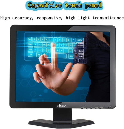 15 Inch Professioneel Capacitief Touchscreen Bewakingsdisplay – Monitor – CCTV-Monitor – Beveiligingsmonitor – PC-Monitor – 1024 x 768 Resolutie – HDMI/VGA/USB/AV/BNC Aansluitingen