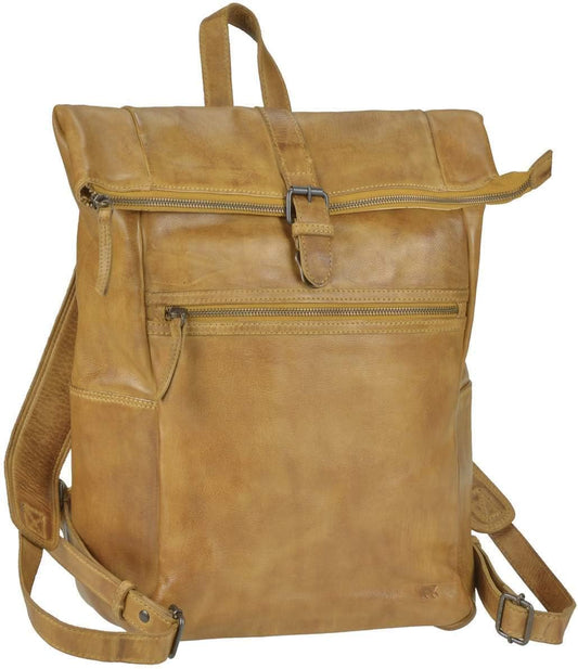 Bear Design Rolltop Backpack Pergola Ocher Yellow