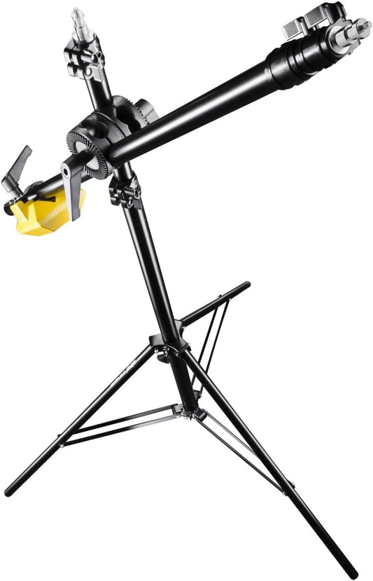 Walimex pro WT-501 Galgenstatief, verstelbaar lichtstatief met 215 cm bevestigingsarm, 4,4 kg contragewicht, 1/4 inch schroefdraad voor softbox, studiolicht, reflector, flits, ideaal voor