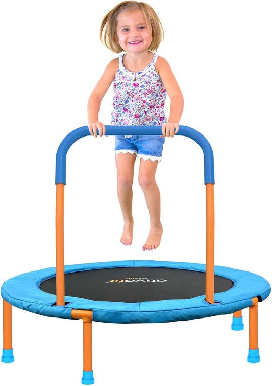 ATIVAFIT 36" Rebounder Trampoline voor peuters kinderen met schuimhandvat en Oxford gewatteerde hoes indoor mini trampoline voor 1-6 jaar oud