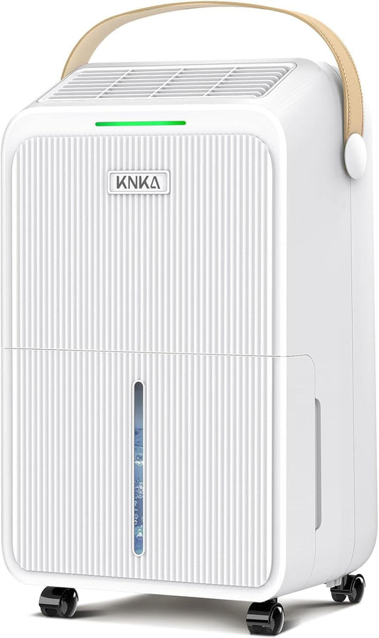 KNKA Luchtontvochtiger, 16L/dag, Merkbaar effect in 30 min, Slaapmodus, Kinderslot, Overloopbeveiliging, Automatische Herstart, 95 m³ (35 m²), voor Appartement, Kelder, Woonkamer