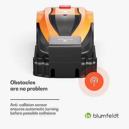 blumfeldt Robotmaaier met stille werking - Slimme draadloze grasmaaier met een bereik van 1400 m², 3 uur li-ion acculevensduur en grensdraad voor moeiteloos maaien