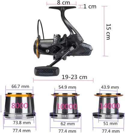 Diwa Vismolens Spinning 8000 10000 14000 Serie Spoel Zoetwater Zoutwater Big-Game Surf Vissen 12+1 Roestvrij BB 70 LBS Max Drag Koolstofvezel Ultraglad Krachtige Overmaatse Uitrusting