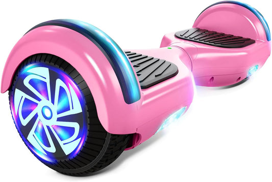 Hoverboard, zelfbalancerende scooter, 6,5 inch, twee wielen, zelfbalancerend, hoverboard met bluetooth-luidspreker en ledverlichting, cadeau voor kinderen