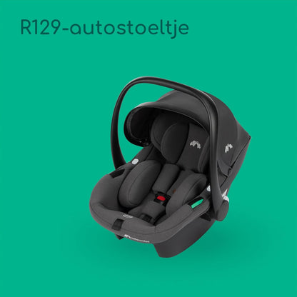 Bebeconfort Luvia Trio, Kinderwagen 3 in 1 set, 0-4 jaar (0-22 kg), Wandelwagen, Baby autostoeltje, Reiswieg, Slim opvouwen, Verstelbare duwstang, Wielen met schokdempers, Mineral Graphite