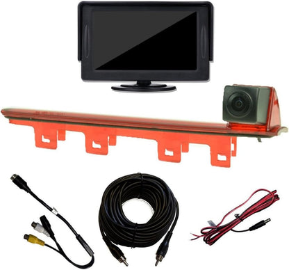 Dolfijn Automotive Remlicht Omkeren Achteruitrijcamera Kit met 4.3 Inch Dash Board Monitor Voor VW Transporter T5 / T6 Van Met Dubbele Deuren