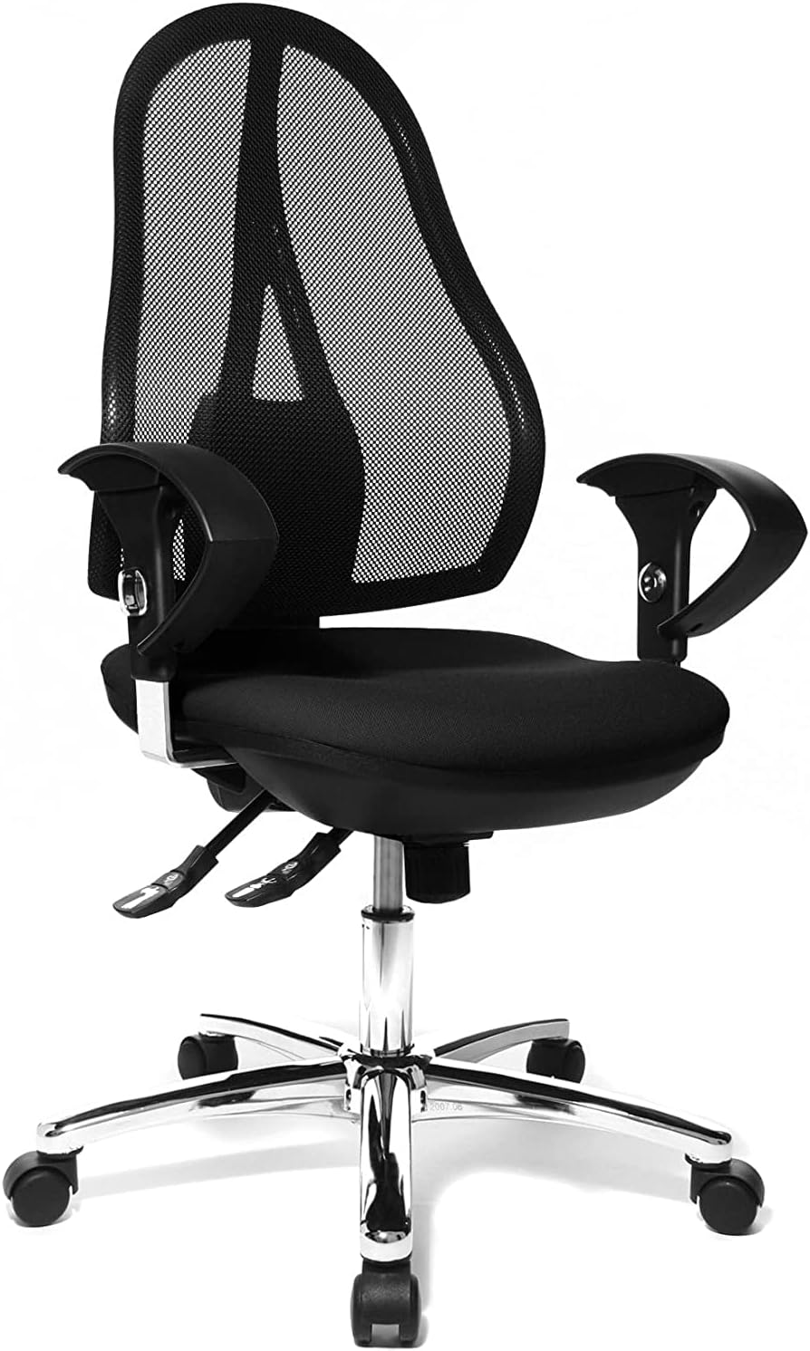 Topstar Open Point SY Deluxe Ergonomische Draaistoel Incl. Armleuningen, Stof, Zwart, Een Maat
