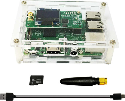 All-New DMR Hotspot Ethernet-poort gemonteerd Radio Station WiFi Voice Modem Support DMR Dstar YSF P25 Fusion Antenna Raspbery Pi Model 2B Twee Kleuren OLED Acryl Shell