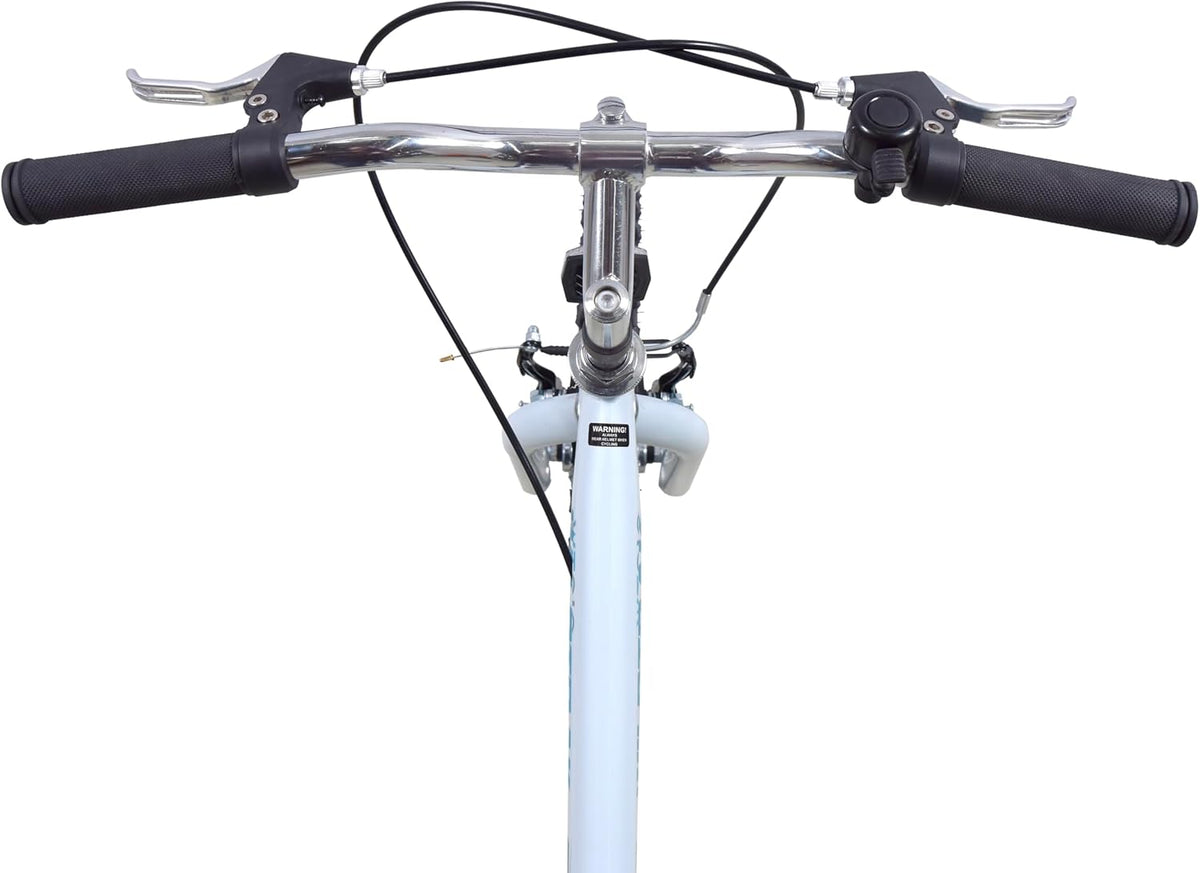 Wildtrak - 20 inch fiets voor kinderen, leeftijd 6-9 jaar, verstelbare remmen - wit