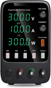 Wanptek - Power supply - Inverter - Adjustable voltage regulator 30V 220V - 10A - For telephone repair - Regulated lab table - DC power supplies - Black
