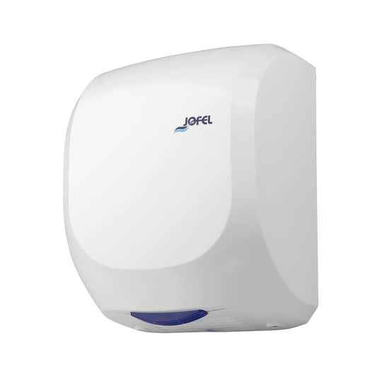 Jofel - Optische handdroger met hoog vermogen (400 km/h), 1400 W, drogen in 10 seconden, automatische handdroger, HEPA-filter, anti-vandalisme, robuuste ABS-behuizing, AA19000 wit