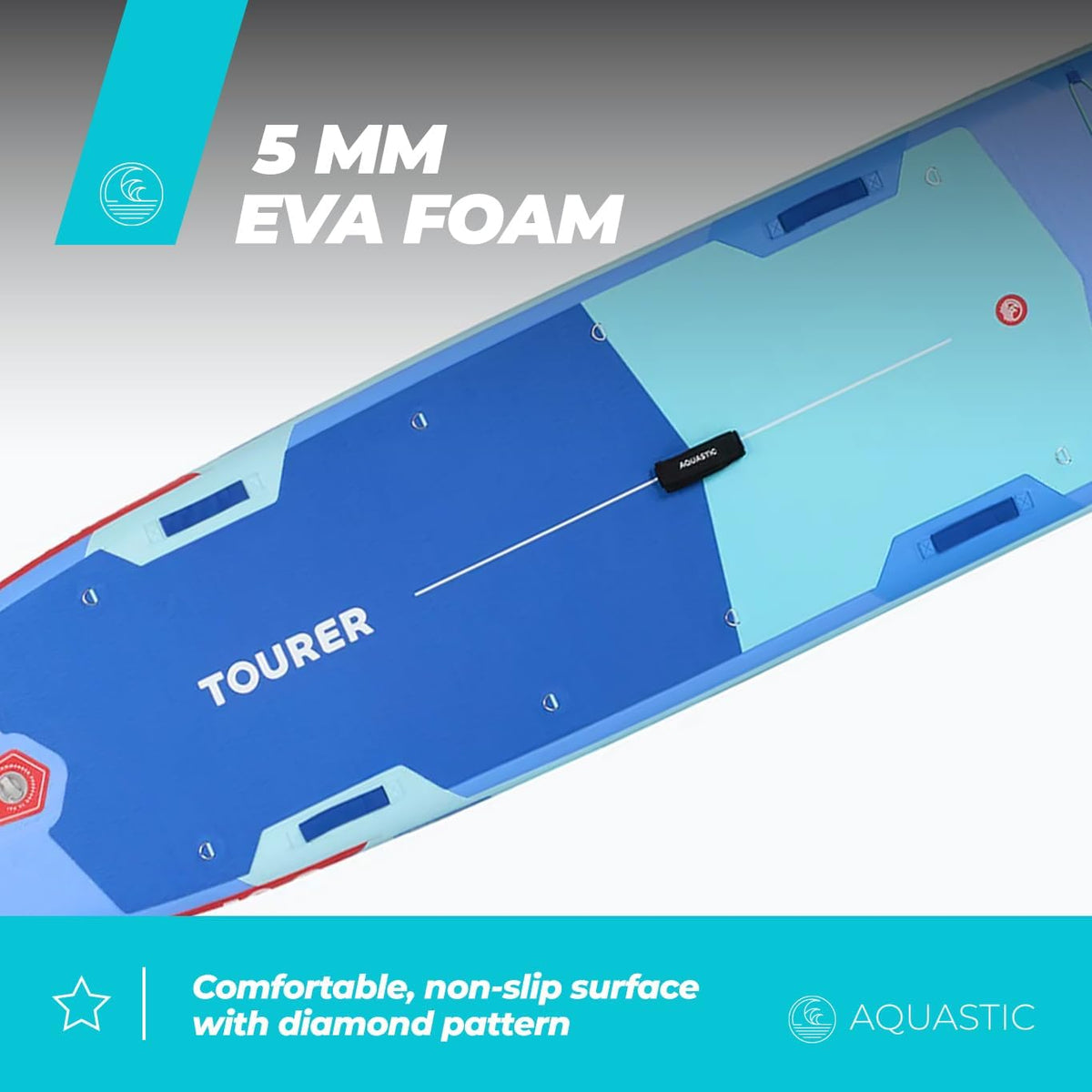 <font dir="auto" style="vertical-align: inherit;"><font dir="auto" style="vertical-align: inherit;">        AQUASTIC Tourer Inflatable SUP board, all-round touring, 365 x 86 x 15 cm, 410 l displacement, 2 kayak seats, Drop Stitch Lite Technology, max. loa