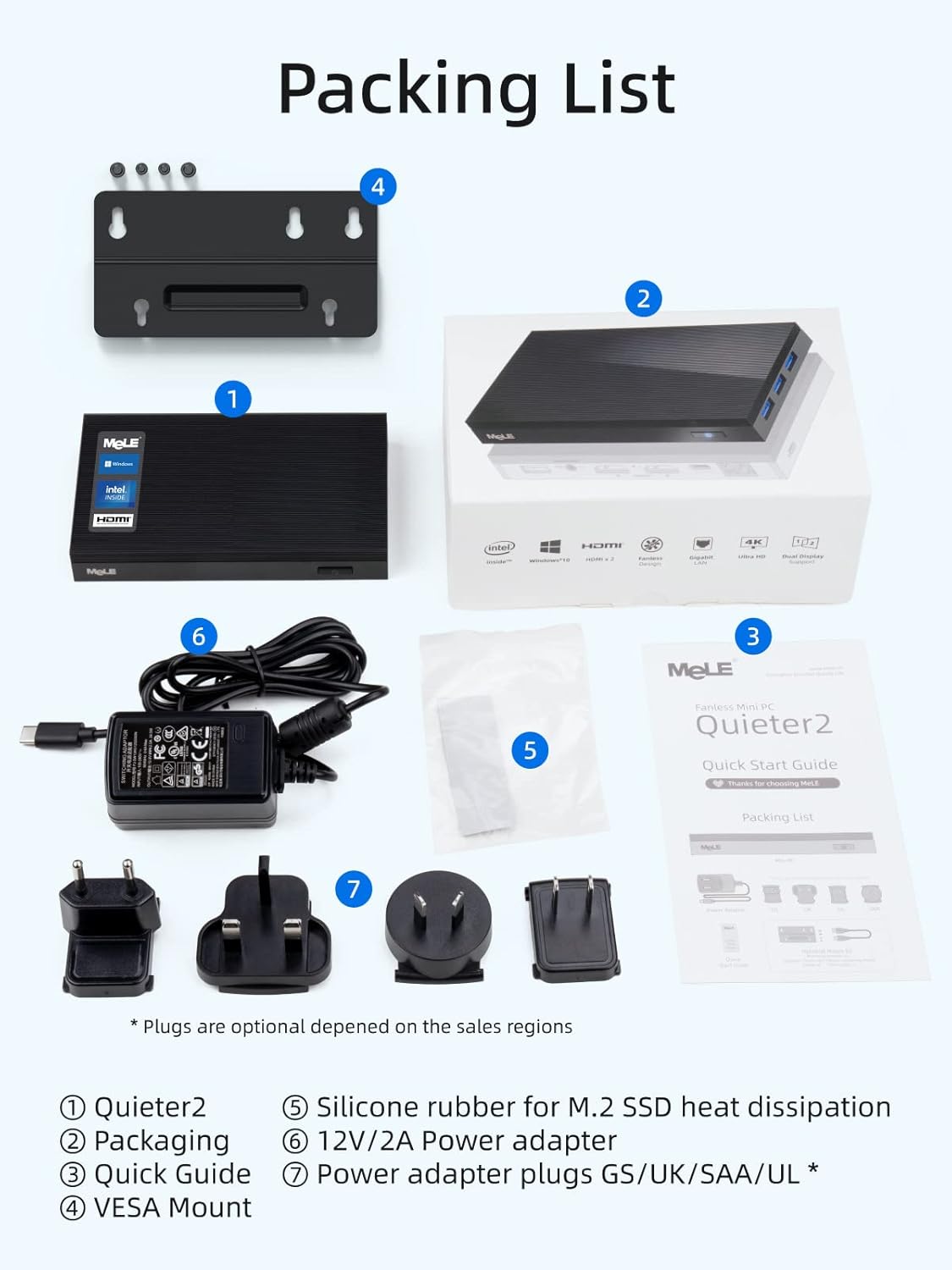 Mini PC – Mini Computer – Compacte PC – Kleine Desktop – Stille PC – 8GB/256GB – Ventilatorloos & Compact formaat