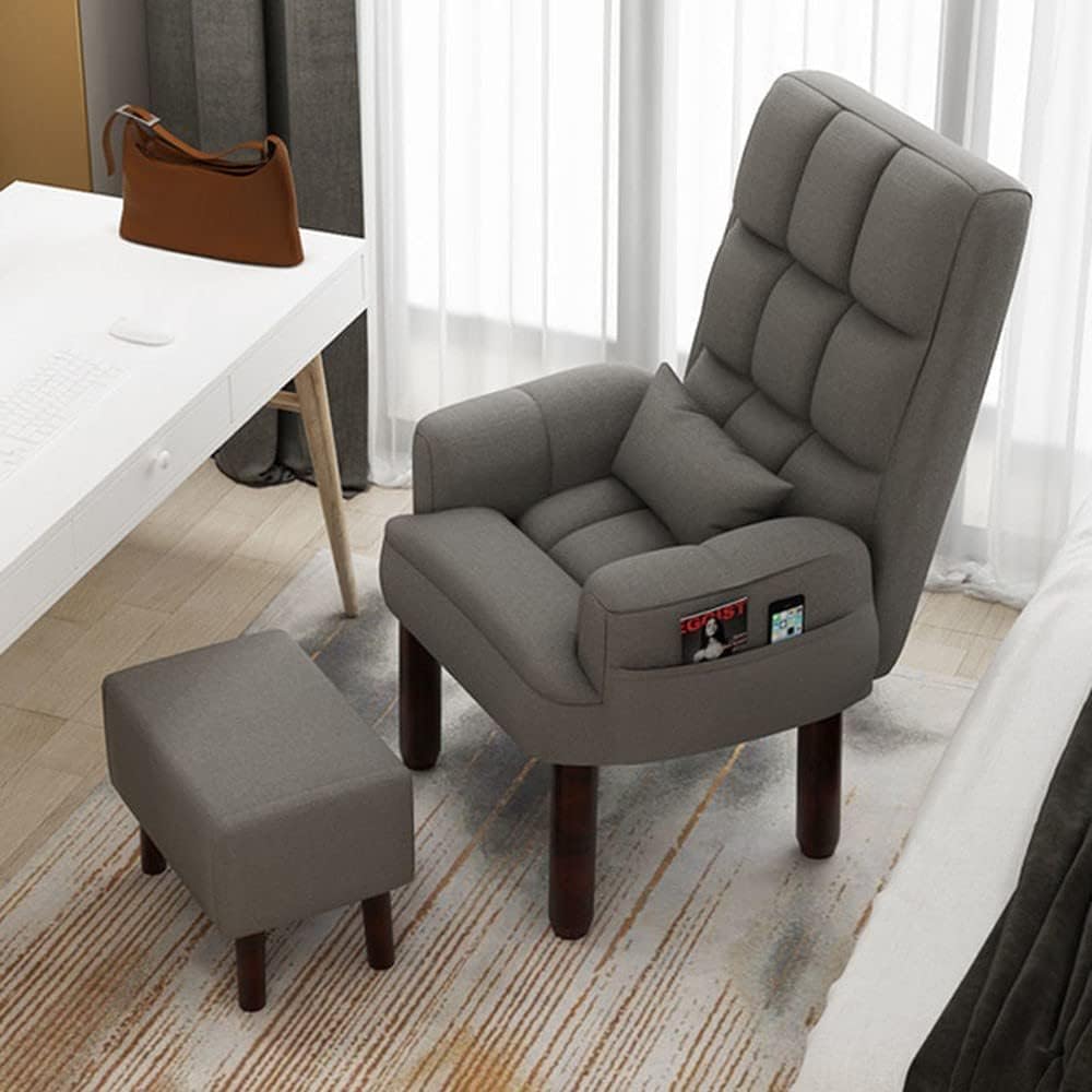 Armchair Chair,Home Computer Chair, Backrest, Modern Dormitory, Office Chair,Balcony Swivel Armchair Stool Folding Armchair Pedal Chair,Leisure Single Armchair