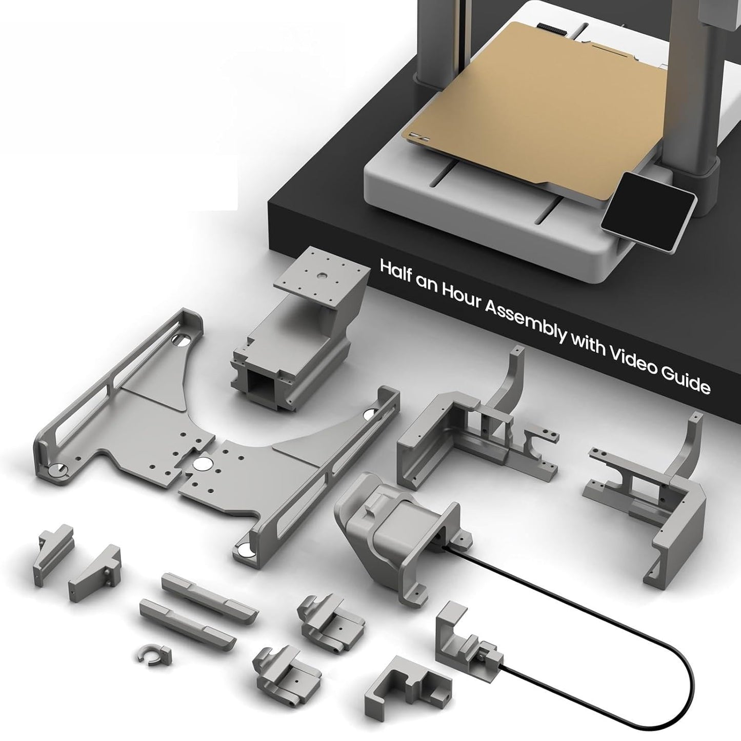 Handsfree batch-printen voor Bambu Lab A1 & A1 Combo 3D-printer Swpapmod | Automatisch Build-Plate-wisselsysteem | Capaciteit van 10 platen | Auto Wissel-PEI-platensysteem