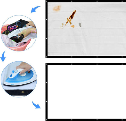 Nierbo Beamerscherm 250 inch, beeldverhouding 16:9, transporteerbaar scherm, geschikt voor projectie in 4K of 3D, thuisbioscoop, afmetingen 553 x 311 cm