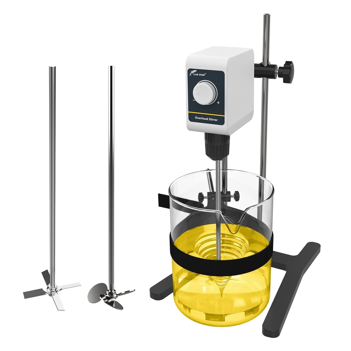 Laboratoriummixer – Overhead Stirrer – Luchtroerder – Roerwerk – Laboratoriumroerder – Krachtige 36 W Motor – 100-1200 Tpm Voor 10 Liter En 20.000 mPa·s