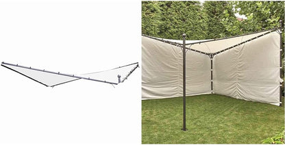 Siena 261633 Garden dak Berlino, 400 x 400 cm, wit & Siena Garden Set zijpanelen voor paviljoen Berlino 400x400 cm wit