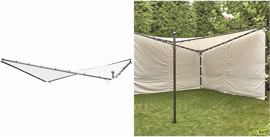 Siena 261633 Garden dak Berlino, 400 x 400 cm, wit & Siena Garden Set zijpanelen voor paviljoen Berlino 400x400 cm wit
