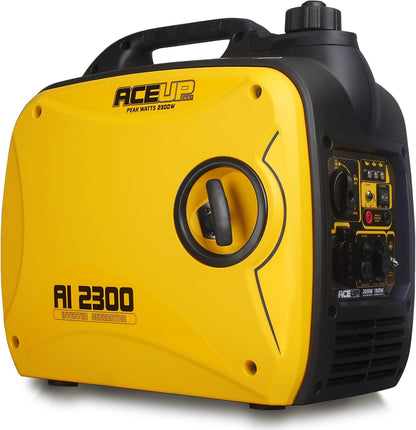 Aceup Energy Inverter stroomgenerator, 2000 watt, noodstroomaggregaat, stille benzine, stroomgenerator, licht, met USB 230 V, 12 V stopcontacten, 4-taktmotor, 19,8 kg