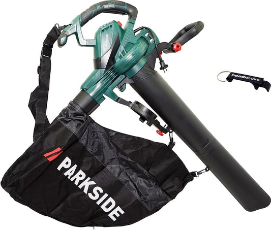 HEADNMORE Bundle Parkside elektrische bladzuiger, bladblazer PELSB 3000 + HEADNMORE sleutelhanger