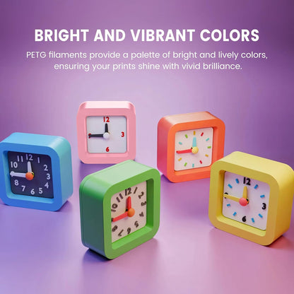 TECBEARS PETG Filament voor 3D-printer PETG, 1,75 mm, 10 kg, hoge taaiheid (zwart x 2, wit x 2, citroengeel, kersenrood, lichtoranje, muntgroen, hemelsblauw, chocolade)