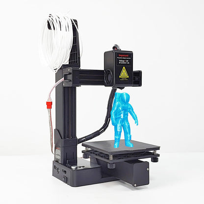 FDM Mini 3D-printer, frequentieverdeling multiplexing 3D-printer, volledig gemonteerde 3D-printer voor beginners, hoge precisie printen met TPU PLA, Zwart