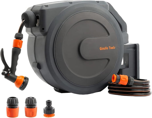 Automatische Slanghaspel – Tuinslanghaspel – Wandhaspel – Intrekbare Slang – Slangbox – 30 Meter Lengte – 180° Draaibare Behuizing